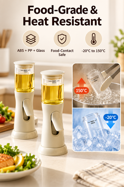 Precision Oil Mister, No Straw Glass Cooking Oil Sprayer, 100ml 3D Fine Mist Oil Spray Bottle for Air Fryer, Salad, Grilling & Pan Cooking